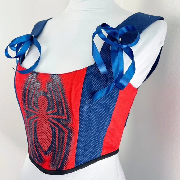 Hand Crafted Spider-Man Inspired Corset Top - Picture 8 of 9